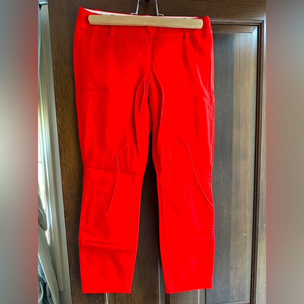 NWT never worn like new condition Jcrew Minnie pants flame red size 0 petite